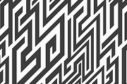 Monochrome Maze Patterns, a Pattern Graphic by Gudiny (Thumbnail 2 of 13)