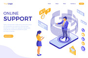 Isometric Online Customer Support, a Person Illustration by TAlex (Thumbnail 5 of 6)