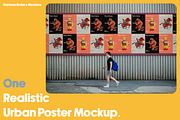 Urban Outdoor Poster Mockup Part Two, a Print Template by Harrison Bruhn x MockMe (Thumbnail 1 of 6)
