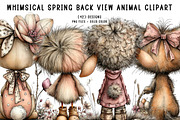 whimsical Spring Back View Animal, an Illustration by CreationArt (Thumbnail 1 of 7)