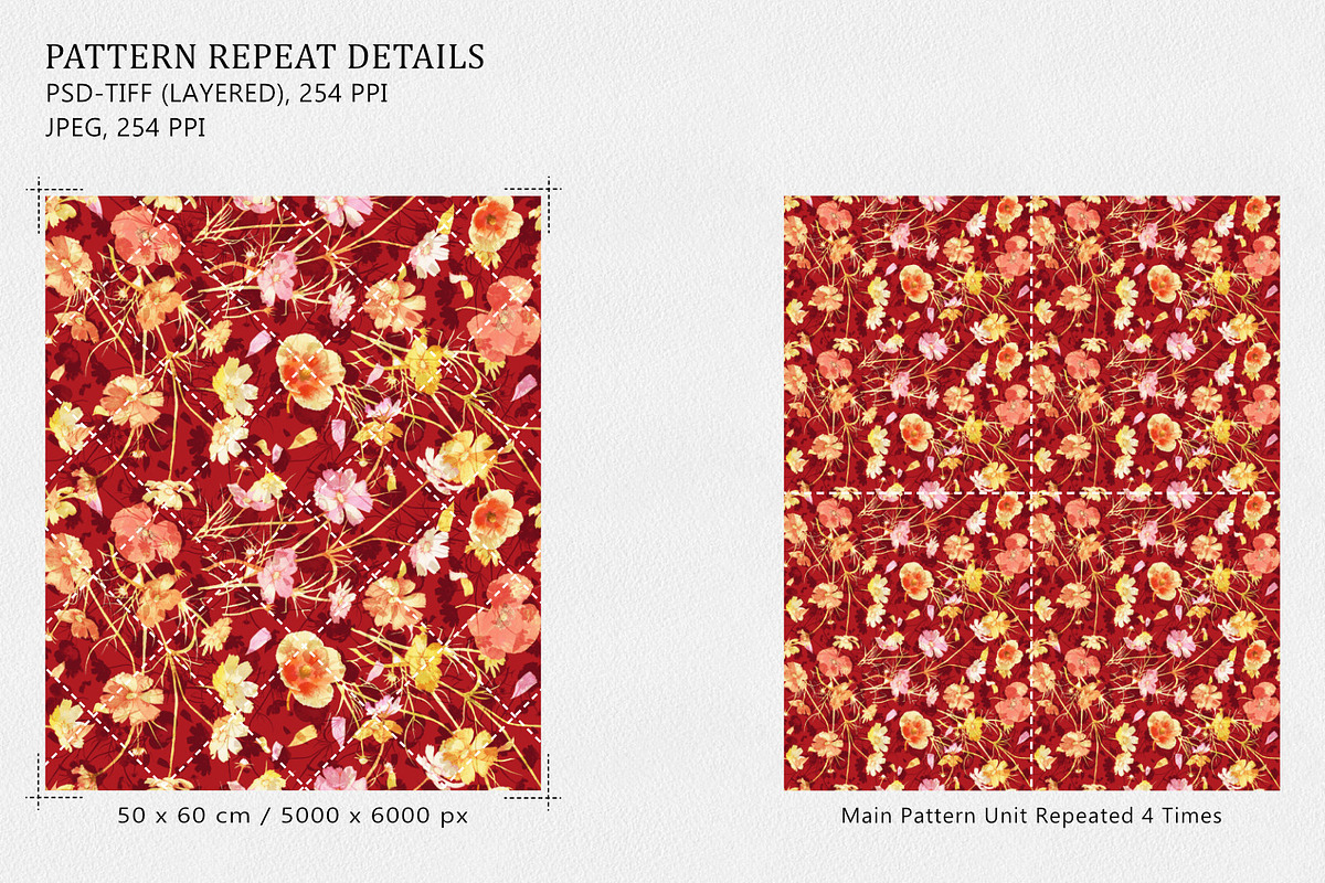 Flower Seamless Pattern, a Pattern Graphic by Gullenda (Photo 2 of 6)