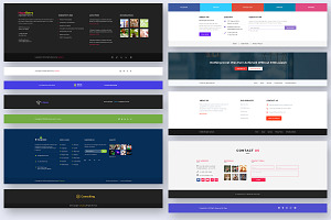 30 Footer Widgets For Web UI Kit