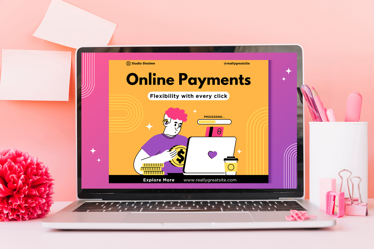 Online Payments Canva Template, a Design Template by TemplateCastleStore (Photo 2 of 9)