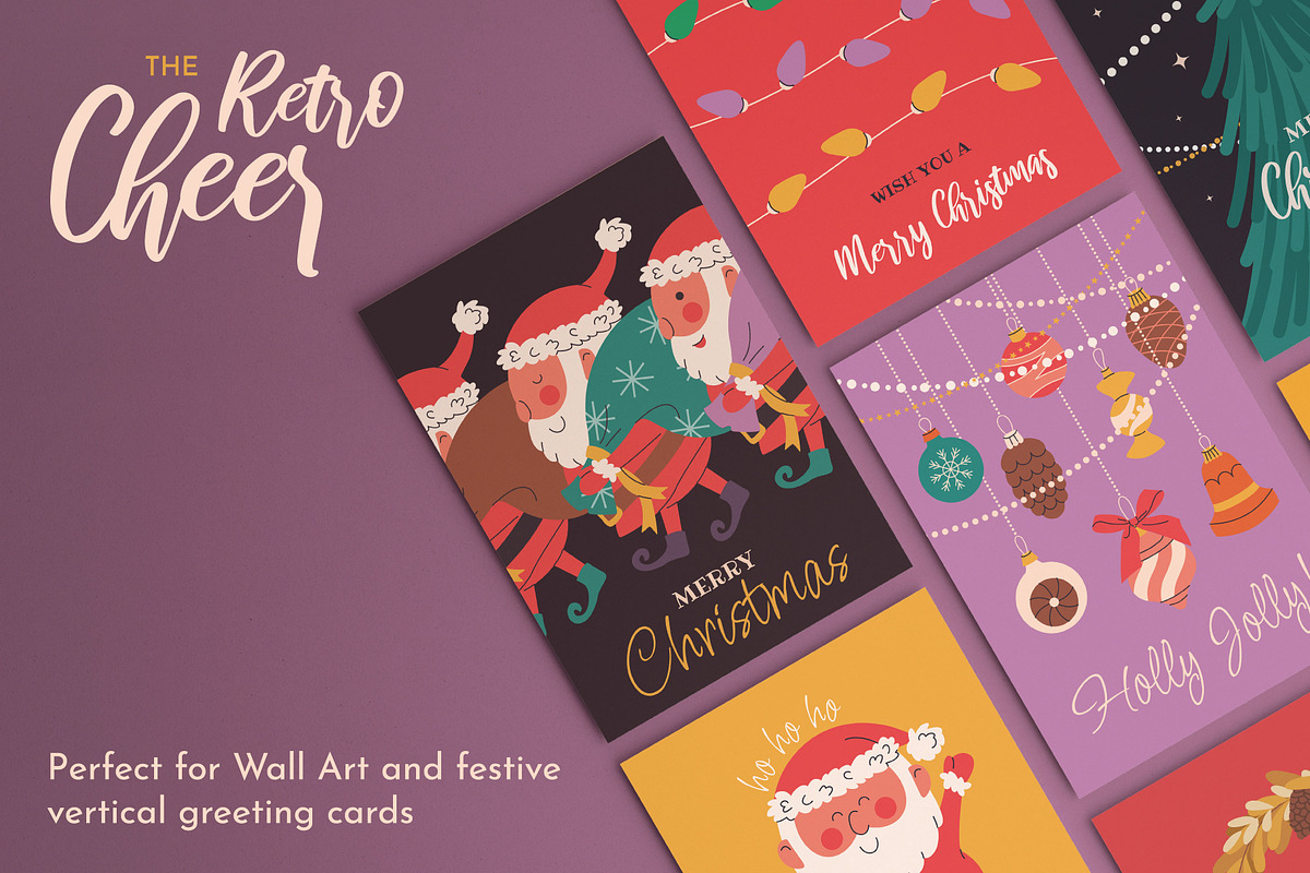 Retro Cheer: 40 Christmas Wall Art, a Seasonal Illustration by IuliiaSavko (Photo 3 of 11)