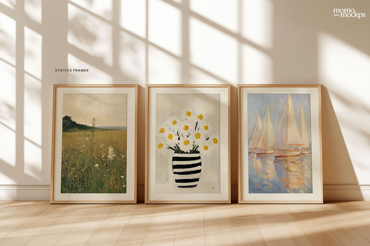 Gallery Wall Frame Mockup x3 - PSD, a Household Mockup by momomockps (Photo 6 of 7)