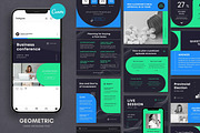 GEOMETRIC News CANVA Instagram post, a Social Media Template by Chanut is industries (Thumbnail 1 of 5)
