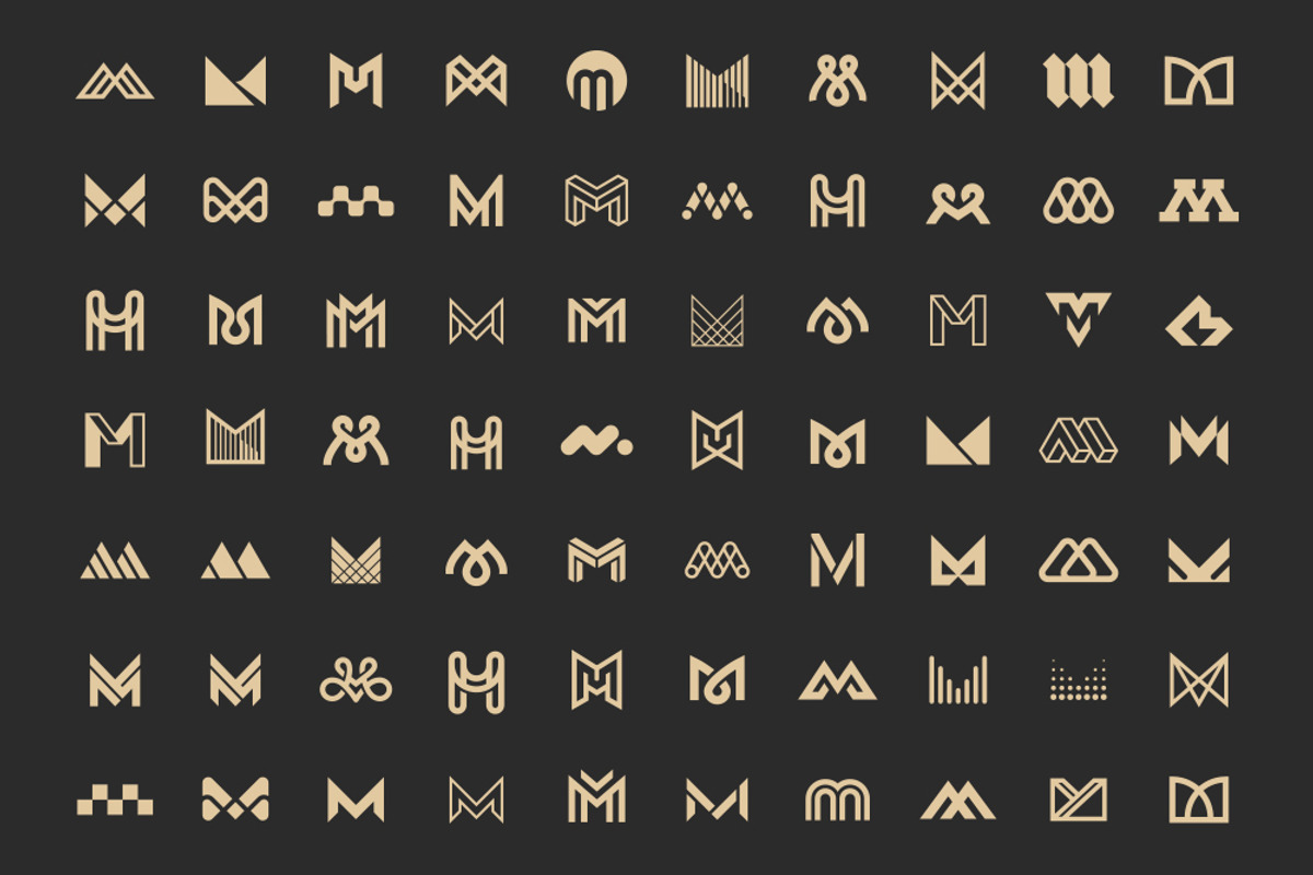 M Letter Logo Bundle Monogram Set, a Branding & Logo Template by Template Dealer (Photo 2 of 44)