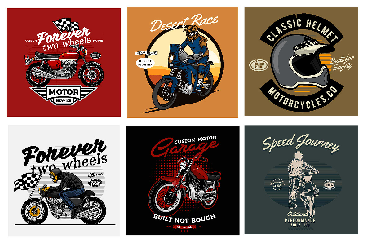 ULTIMATE MOTORCYCLE BUNDLE, a Transportation Illustration by The BolzStudio (Photo 5 of 32)