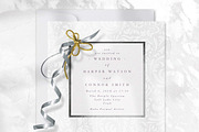 White Damask Stripes Wedding Papers, a Pattern Graphic by Posh Papers & Patterns (Thumbnail 5 of 7)