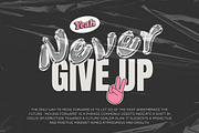 Qebox Chrome - 3D SVG Font, a Handwritten Font by productype1 (Thumbnail 2 of 11)