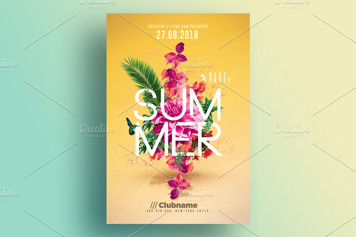 Summer Party | 4 Flyers Templates, a Flyer Template by Rome B Creation (Photo 4 of 5)