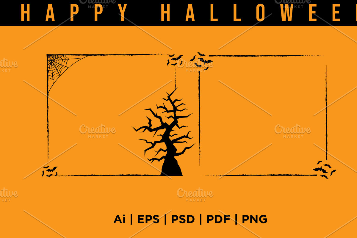 Spooky Halloween Frame Designs, a Background Graphic by SaaDesigns (Photo 1 of 3)