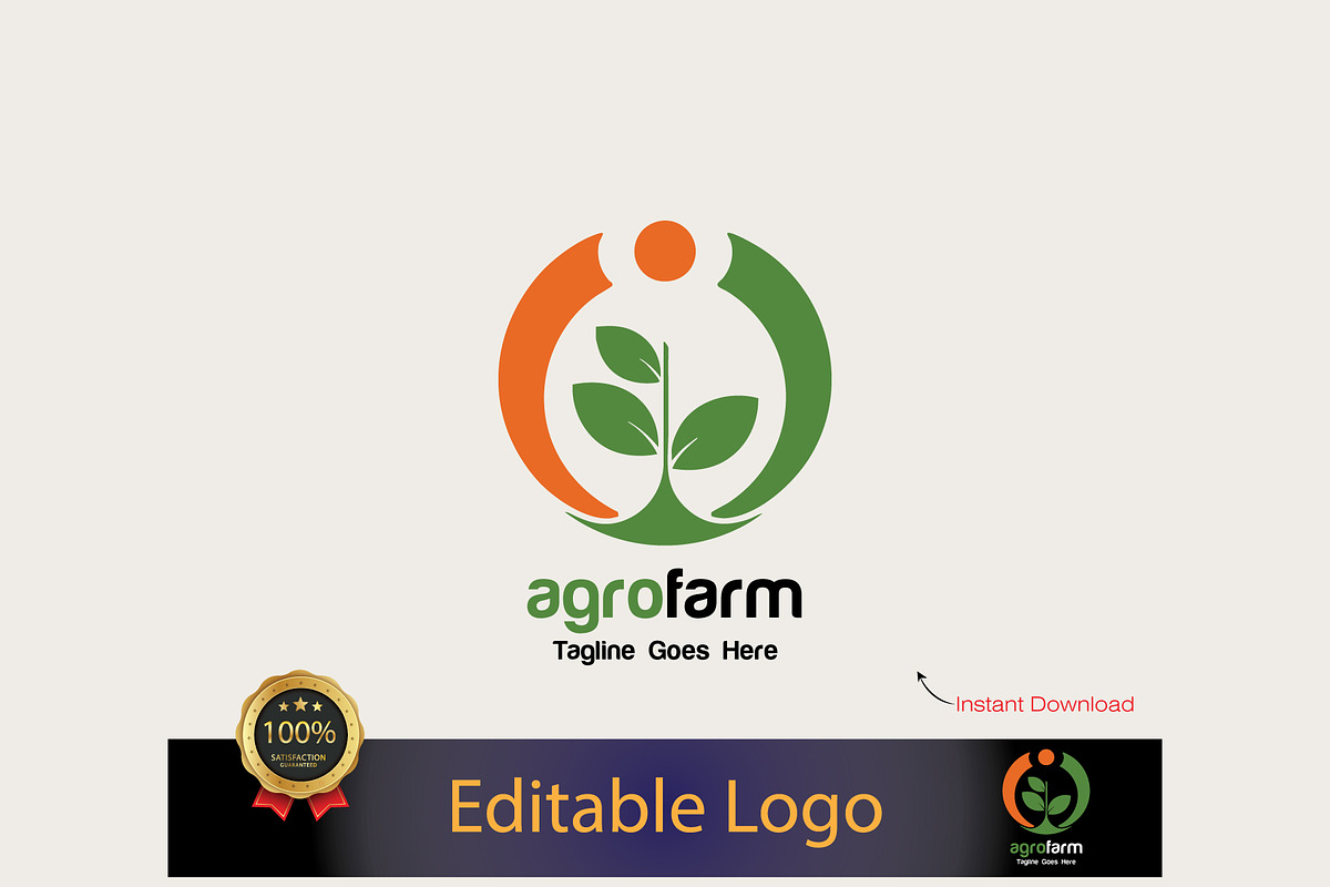 Organic Farm & Agriculture Logo, a Branding & Logo Template by YUDesignStore (Photo 2 of 8)