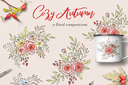 Cozy autumn - watercolor & ink, an Animal Illustration by long summer (Thumbnail 2 of 6)