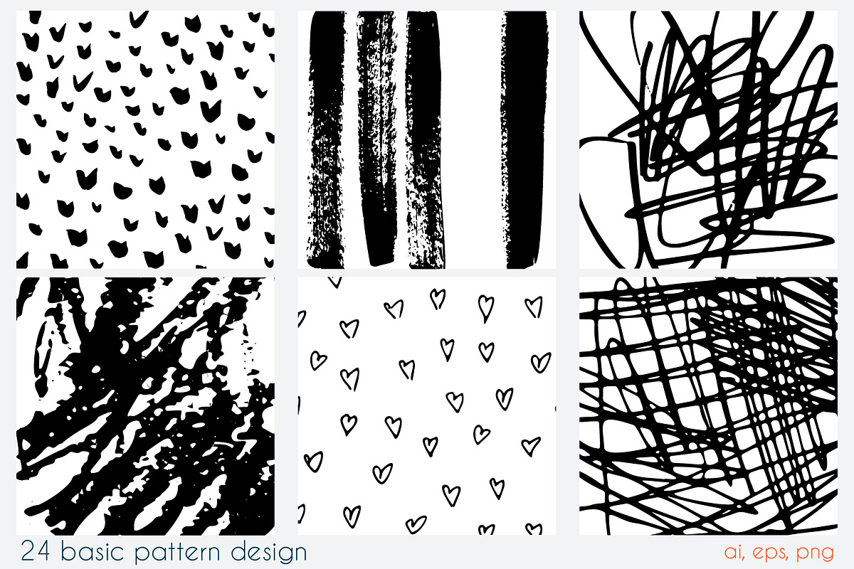 Art collage vector collection, a Pattern Graphic by Kate Art (Photo 16 of 18)