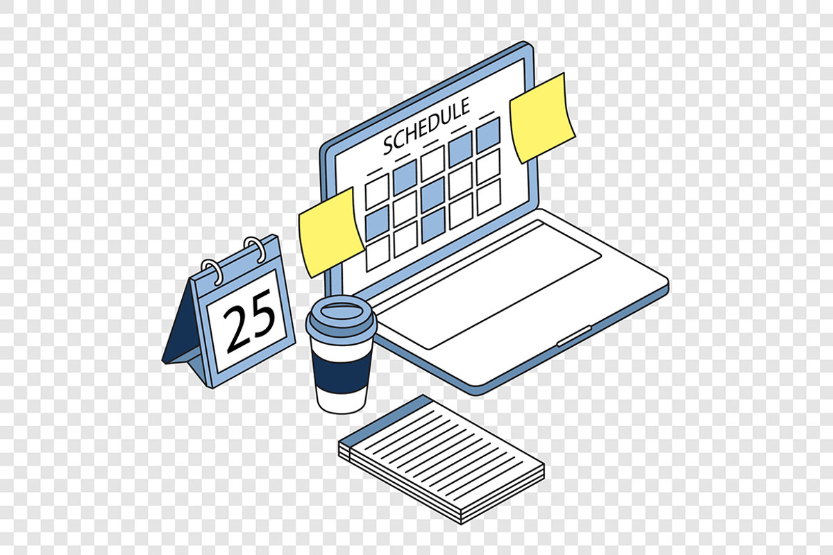 Work Schedule & Planning Vector, an Object Illustration by Partikusi Design (Photo 3 of 3)