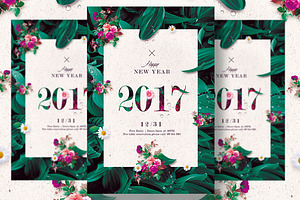 Classy New Year - Floral Invitation, a Templates & Theme by Rome B Creation