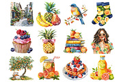 Watercolor Summer Vibe Clipart, an Illustration by Design Market (Thumbnail 4 of 5)