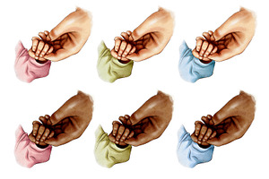 Mom's Hand Clipart, Baby Hand