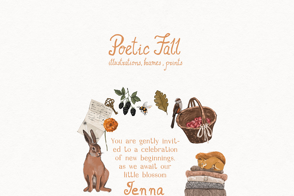 Fall Cottagecore Illustration Frames, a Decorative Illustration by whiteheartdesign (Photo 5 of 19)