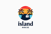 House Island Beach Sea Sun Logo, a Branding & Logo Template by ika trisiana (Thumbnail 2 of 2)