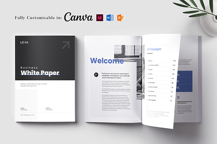 WhitePaper Template: Canva, MS word, a Brochure Template by Niofix