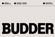 Budder - Variable Typeface Family, a Font by Press & Pen (Thumbnail 1 of 12)