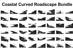 Coastal Curved Roadscape Bundle, a Graphic by musafir_fashion