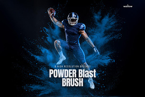 6 Powder Blast Photoshop Brushes ABR