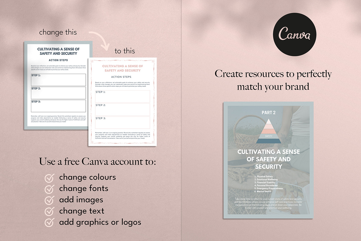 Maslow’s Hierarchy Canva Templates, a Templates & Theme by Miri Campbell (Photo 5 of 8)