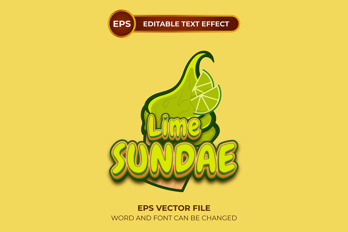 Lime sundae logo, a Layer Style Add-On by Semu Creative