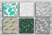 Graphic Foliage seamless patterns, a Pattern Graphic by Retro Graphic Box (Thumbnail 1 of 7)