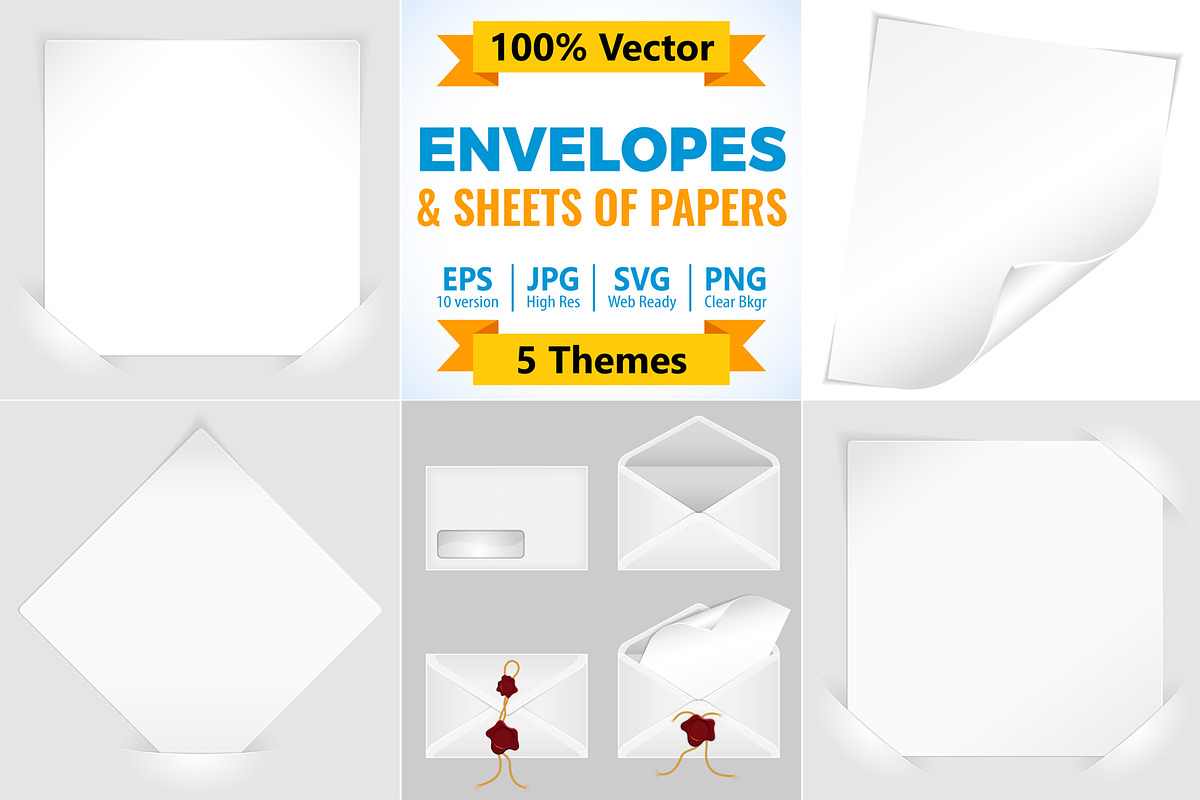 Envelopes and Sheets of Paper, a Technology Illustration by TAlex (Photo 1 of 7)