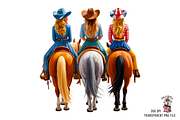 10 Patriotic Cowgirls PNG Clipart, a Graphic by Clipart Bloom (Thumbnail 7 of 11)