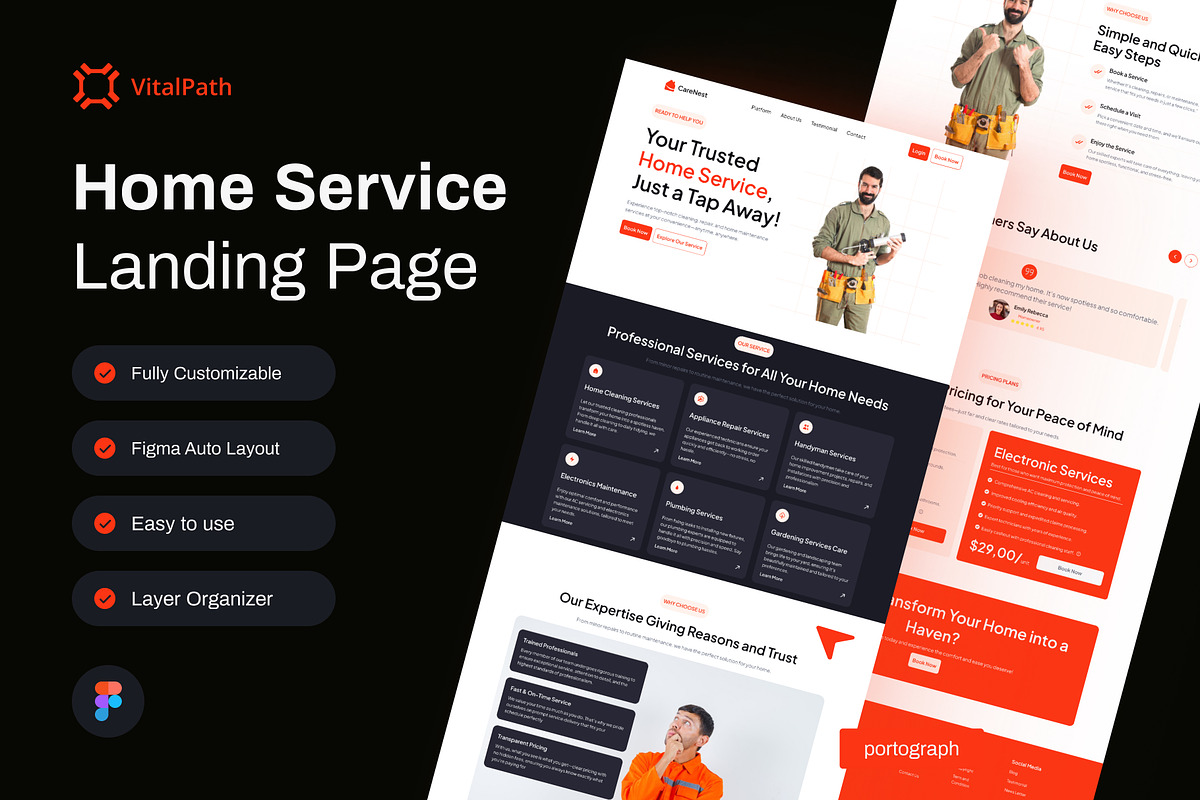 CareNest - Home Service Landingpage