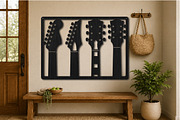 Guitar Headstocks Laser Cut SVG, an Object Graphic by DreamCafeArt (Thumbnail 2 of 3)