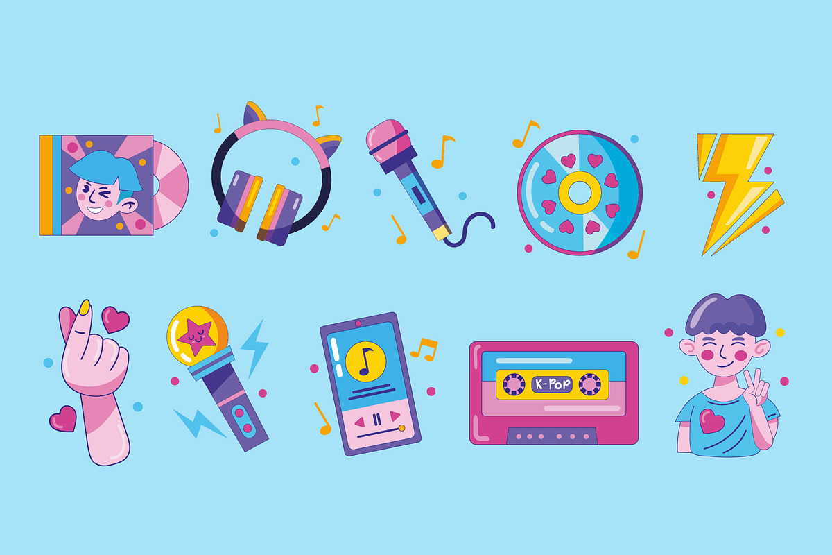 KPop Aesthetic Icon Set