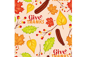 Thanksgiving Pattern With Autumn