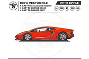 sport car illustration vector, a Transportation Illustration by slLametDesigns (Thumbnail 3 of 5)