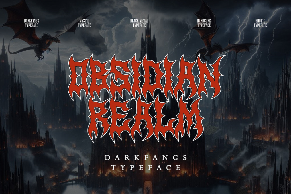 Darkfangs Blackmetal Font, a Blackletter Font by Typebae (Photo 6 of 7)