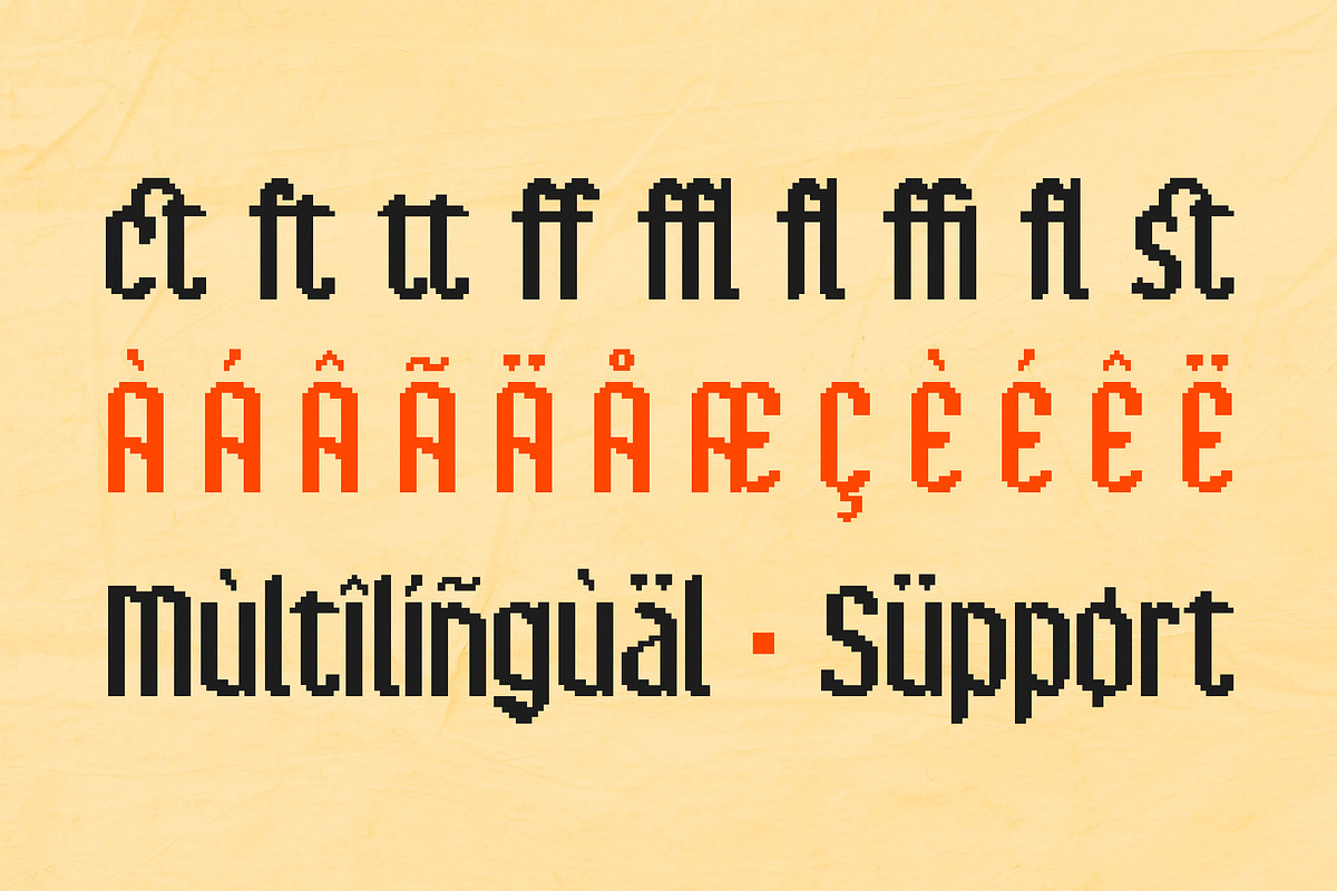Brexamo - Pixelated Condensed Sans, a Sans Serif Font by Typia Nesia (Photo 4 of 16)