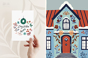 Christmas holiday houses & clipart, a Seasonal Illustration by Olia (Thumbnail 12 of 13)