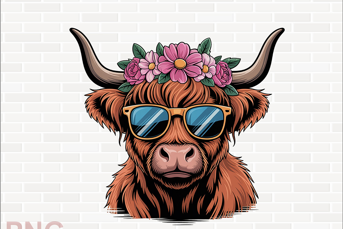 Highland Cow Clipart Designs, an Animal Illustration by crative8112 (Photo 5 of 8)
