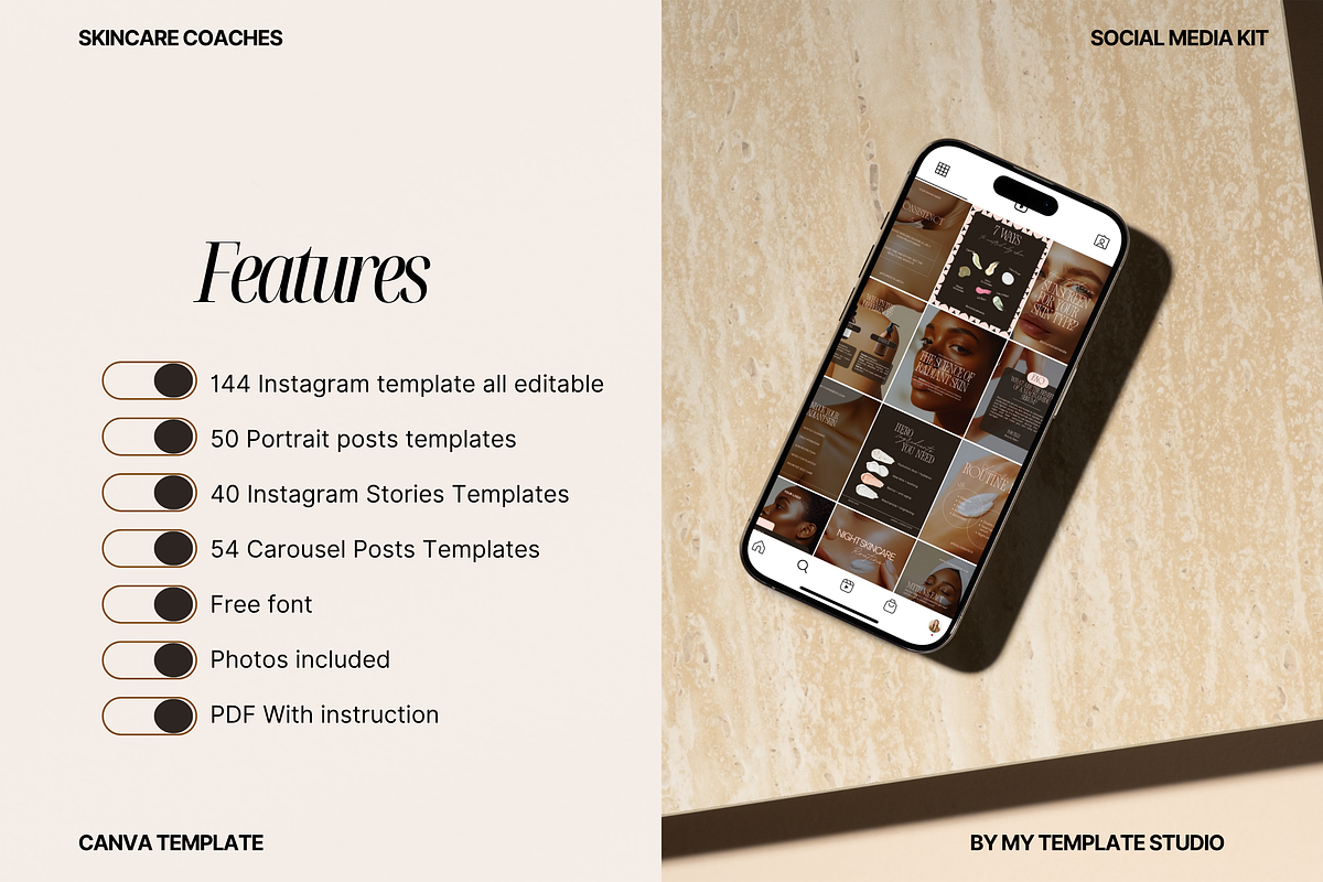 Beauty & Skincare Instagram Template preview 6