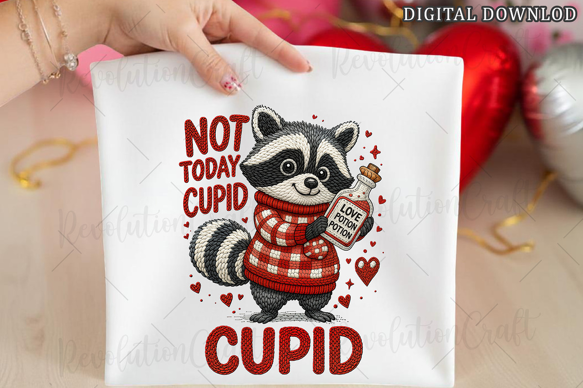 Faux Crochet Funny Raccoon Valentine, an Illustration by OK Design (Photo 6 of 6)