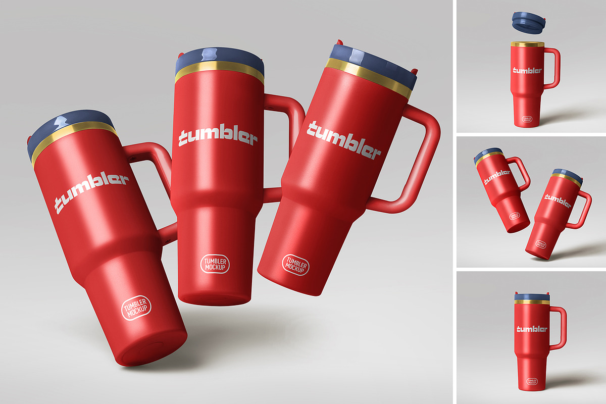 Tumbler Mockup, a Product Mockup by PixelVoyager (Photo 1 of 6)