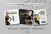 Fitness Static Ad Templates Canva, a Social Media Template by DigiPax (Thumbnail 6 of 11)