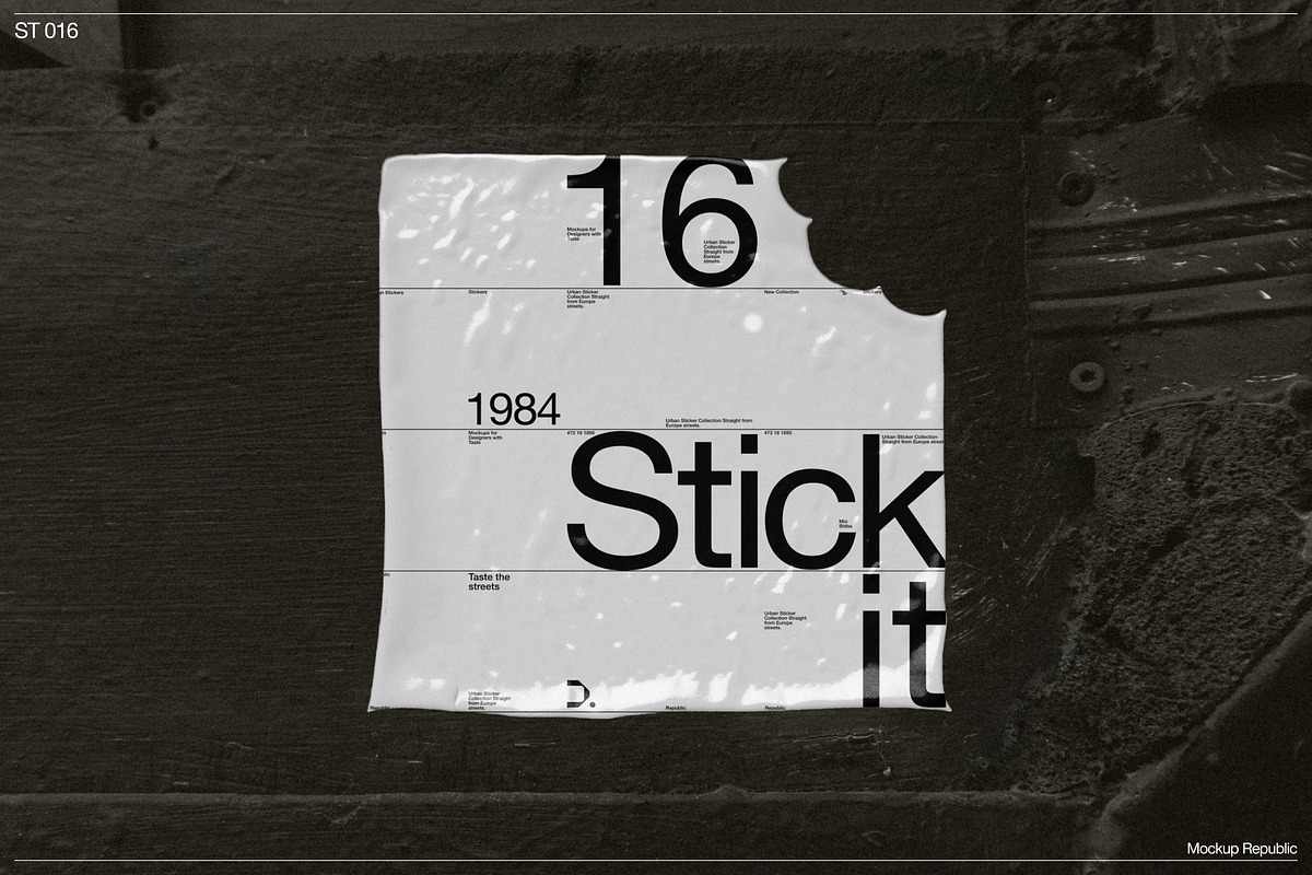 Sticker Mockup 016, a Merchandise Mockup by Burmess (Photo 3 of 3)