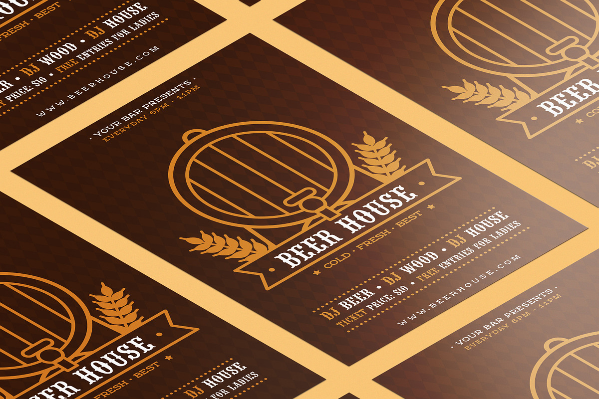 Beer House Flyer, a Poster Template by Rafoz (Photo 3 of 4)