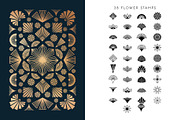 Art Deco Floral Procreate Brushes, a Brush Add-On by Pencil Twist (Thumbnail 3 of 10)
